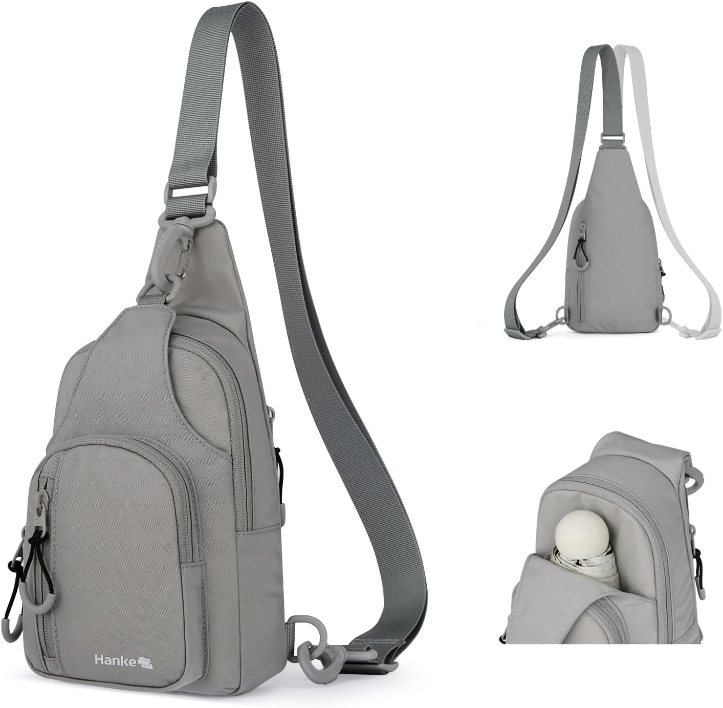 Hanke Crossbody Sling Bag for Women Men, Small & Large Casual Cross Body Sling Bags, Chest Bag for Outdoor Hiking Travel