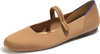 The Square Mary Jane Women's Slip-On Shoes, Square-Toe Flats, Made from ...