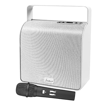 LANDMARK LM TBS7044 10W Wireless Bluetooth Party Speaker with Mic & Handsfree Calling/Splashproof/ 3000 Mah Battery - Silver