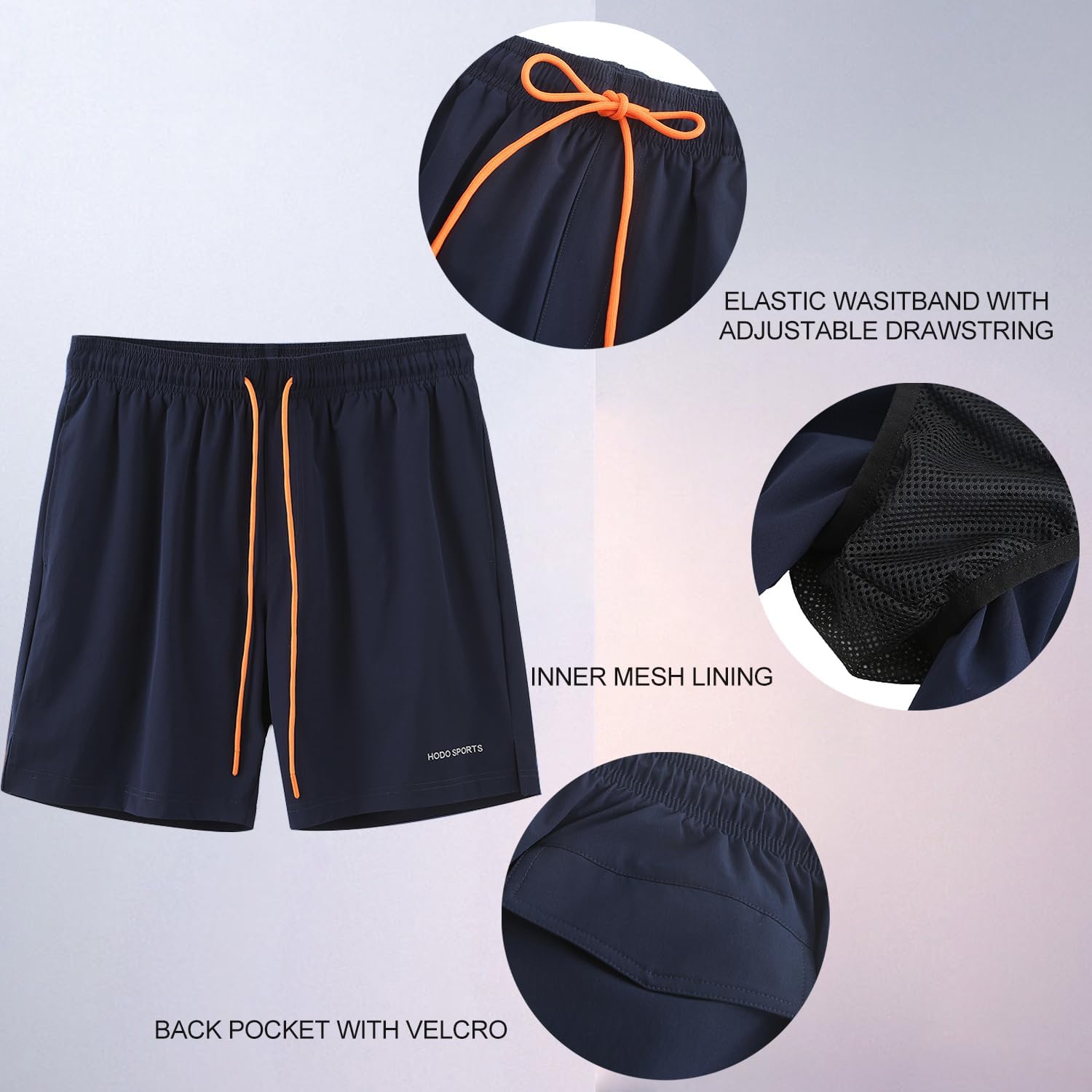 HODOSPORTS Mens Swim Trunks 7" Quick-Dry Swim Shorts with Mesh Lining and Pockets - Image 4