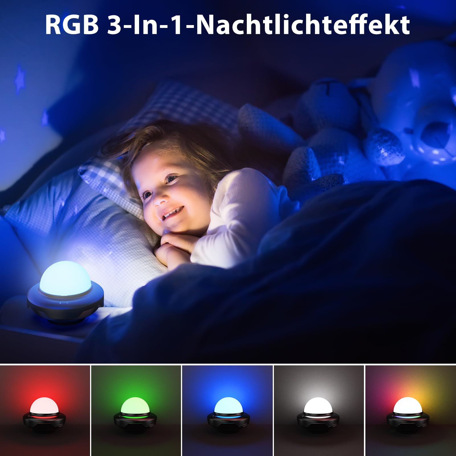 Mini bola de discoteca, SEBRUANC luz de discoteca, luz de fiesta, 300 mAh, batería integrada USB C, luz controlada por música, bola de DJ, bola con luz nocturna para fiestas, niños, cumpleaños