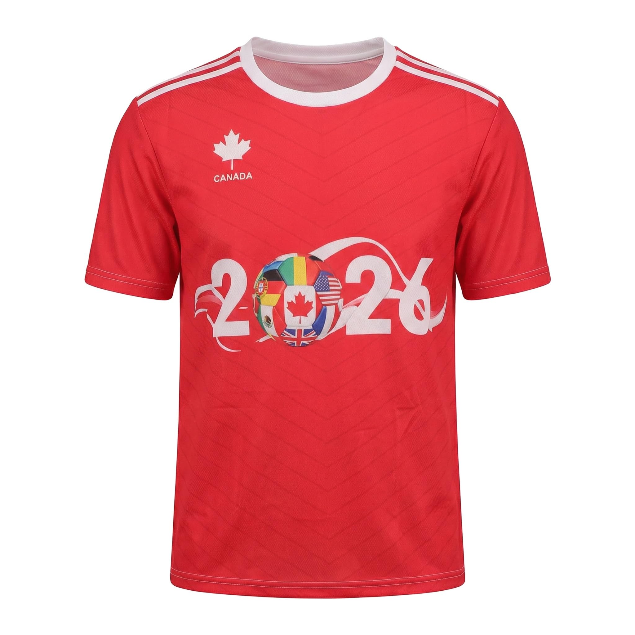 Team Canada Soccer Jersey, One Piece Youth&Adult Canada Soccer Jersey, Size S-3XL Red World Football Jersey, Maple Leaf Country Fan T-Shirt, Football Cup Merchandise, Soccer Apparel for Men