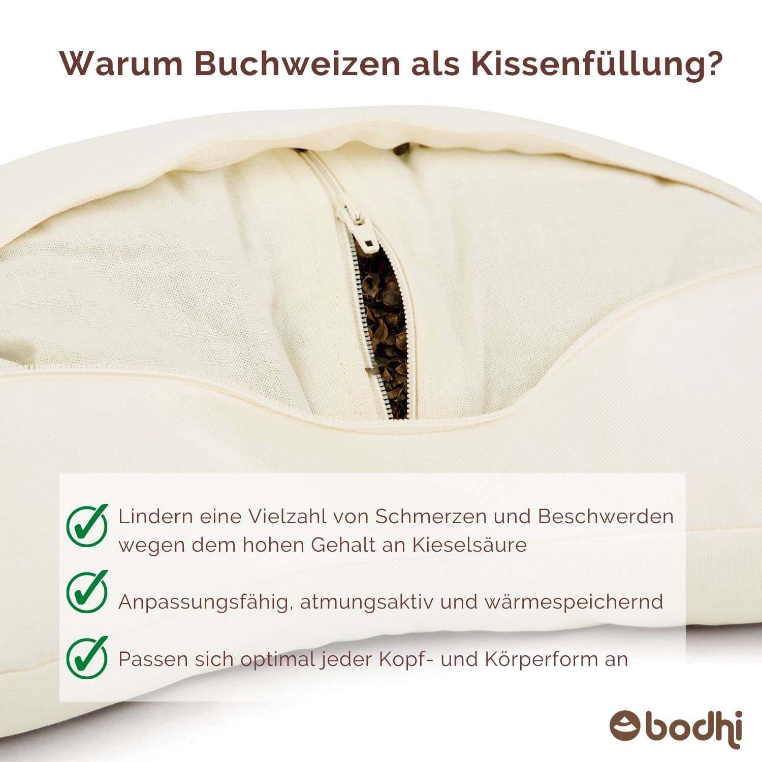 Bodhi Meditationskissen Yogi Mond | Maharaja Collection | Halbmond Yogakissen mit Buchweizenfüllung | Bedruckter Bezug aus 100% Baumwolle | Kissen für Yoga & Meditation