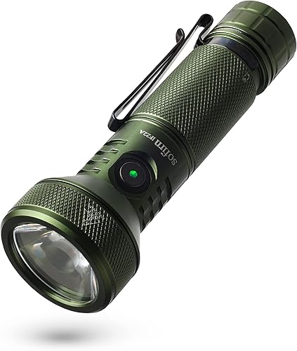 77outdoor Sofirn IF22A Linterna recargable 2100 lúmenes altos 22638ft máx Potente linterna con LED SFT-40 lente TIR salida de banco de energía para