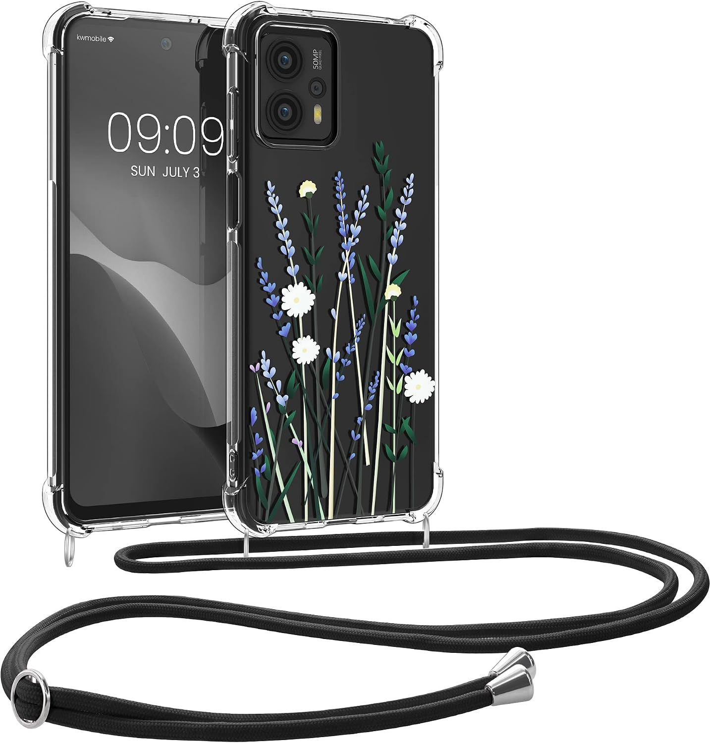 Coque Silicone Kwmobile Pour Motorola Moto G23 / Moto G13 - Souple - Gris Lavande
