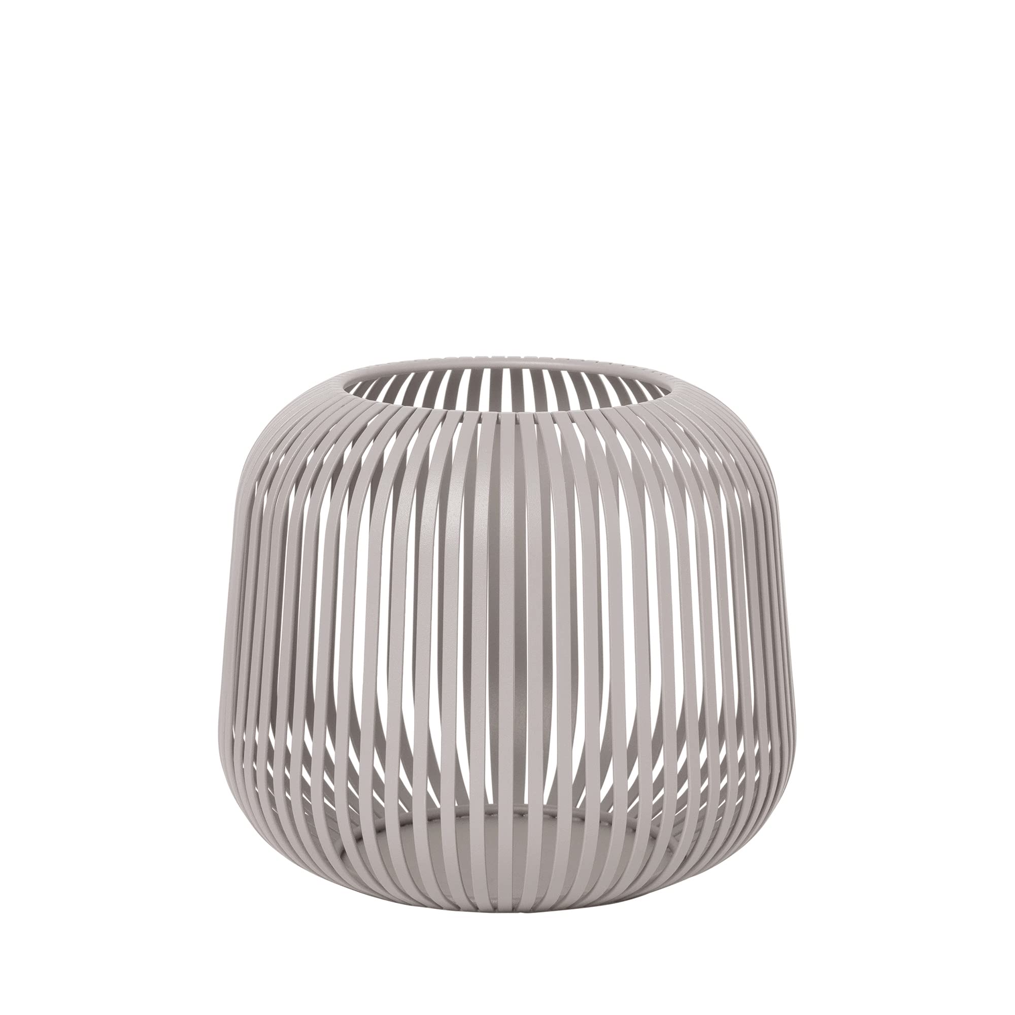blomus Linterna Lito | Nomad | Tamaño S | 20L x 20P x 17A cm | Portavelas Beige | Farol de Acero Inoxidable | Linterna Decorativa | Pequeño Farol de Interior
