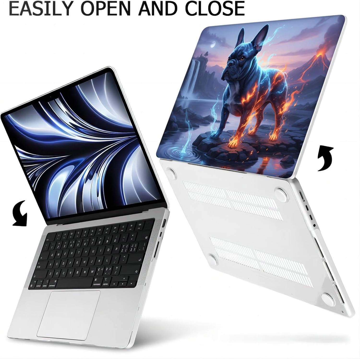 Compatible with MacBook Neo 13-inch, Hard Shell Case with Keyboard Cover and Screen Protector (A3404 A18 Pro chip, 2026 Release) - French Bulldogs MC22113