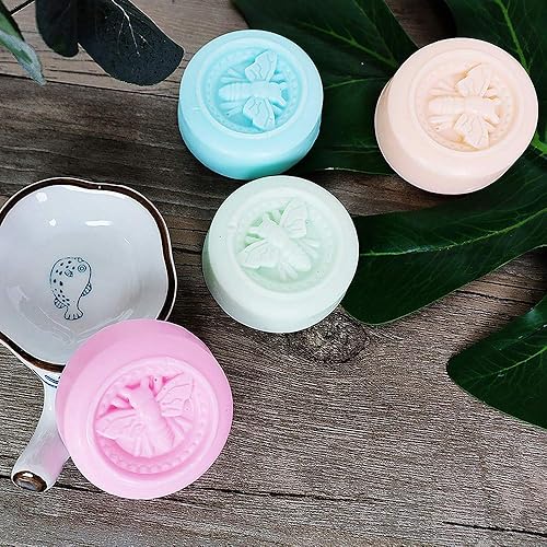 Miniatura 6 de Juego de 2 moldes de jabón de panal de abeja, hexagonal 3D y colmena redonda de silicona para magdalenas, molde para hornear magdalenas, molde para