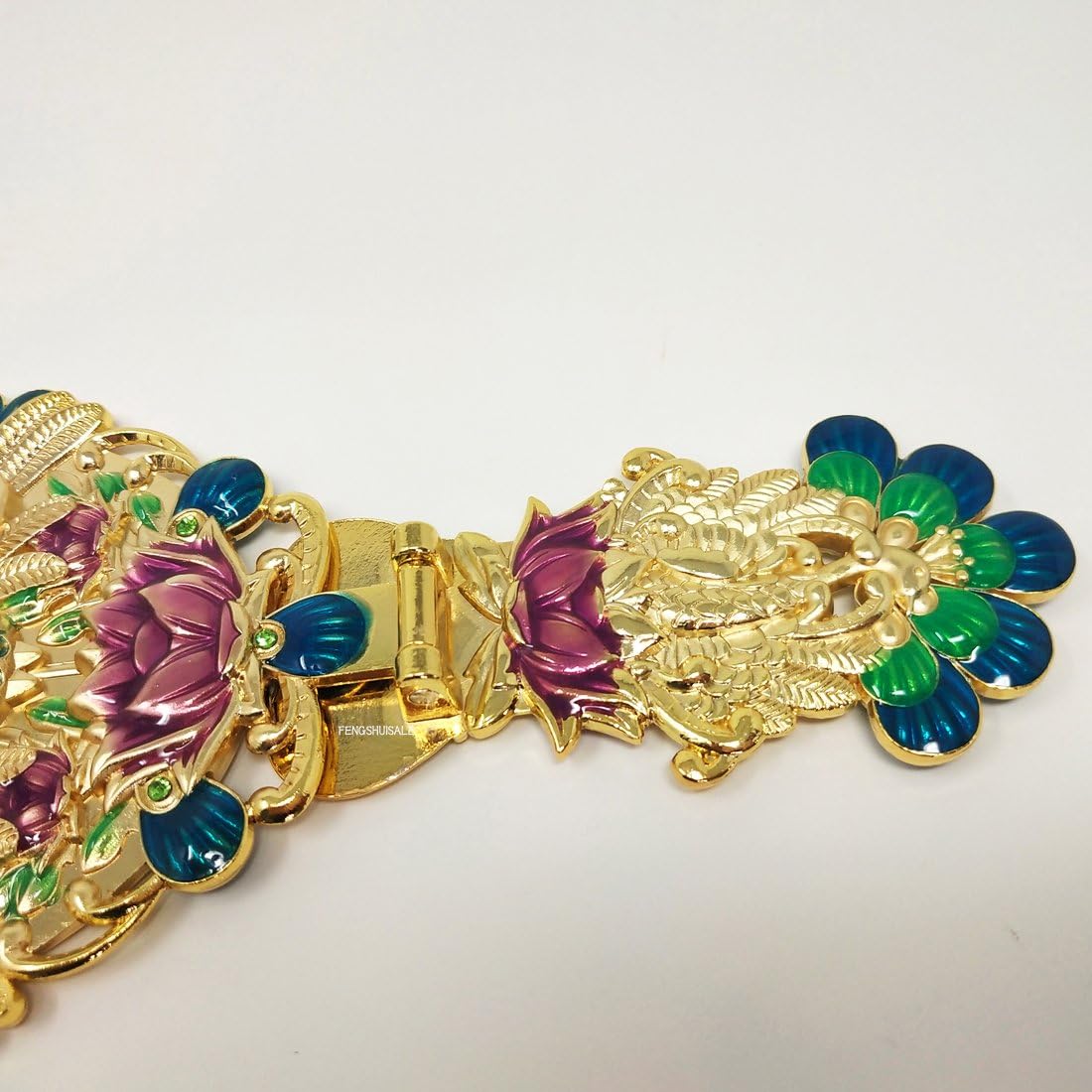 fengshuisale Fengshui Wish-Granting Peacock Mirror W Red String Bracelet W3330