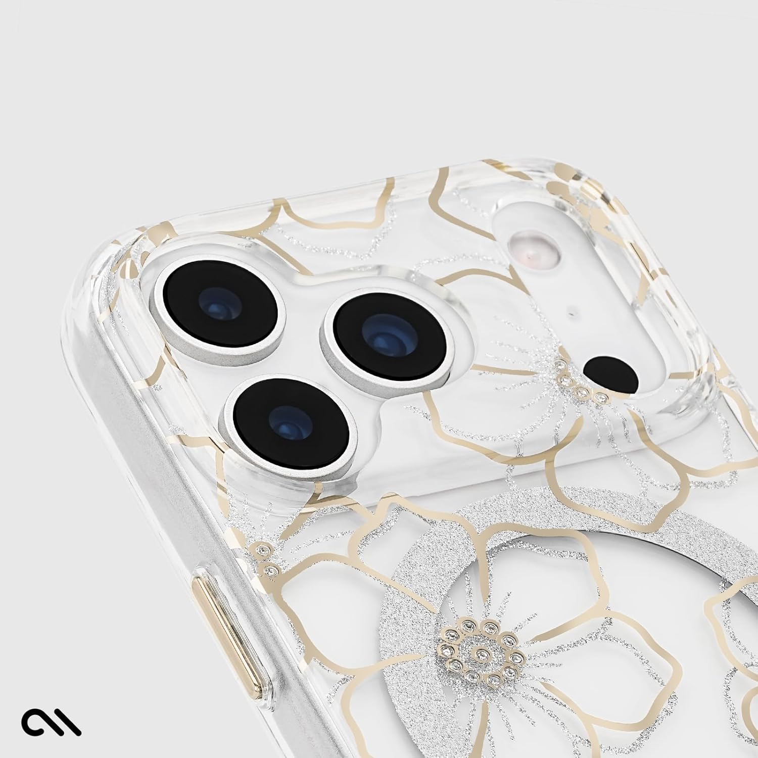 Case-Mate iPhone 17 Pro Case [Compatible with MagSafe] - Sparkly Floral Phone Case with 12ft Drop Protection - Premium Magnetic Cover for iPhone 17 Pro - Floral Gems - Image 7