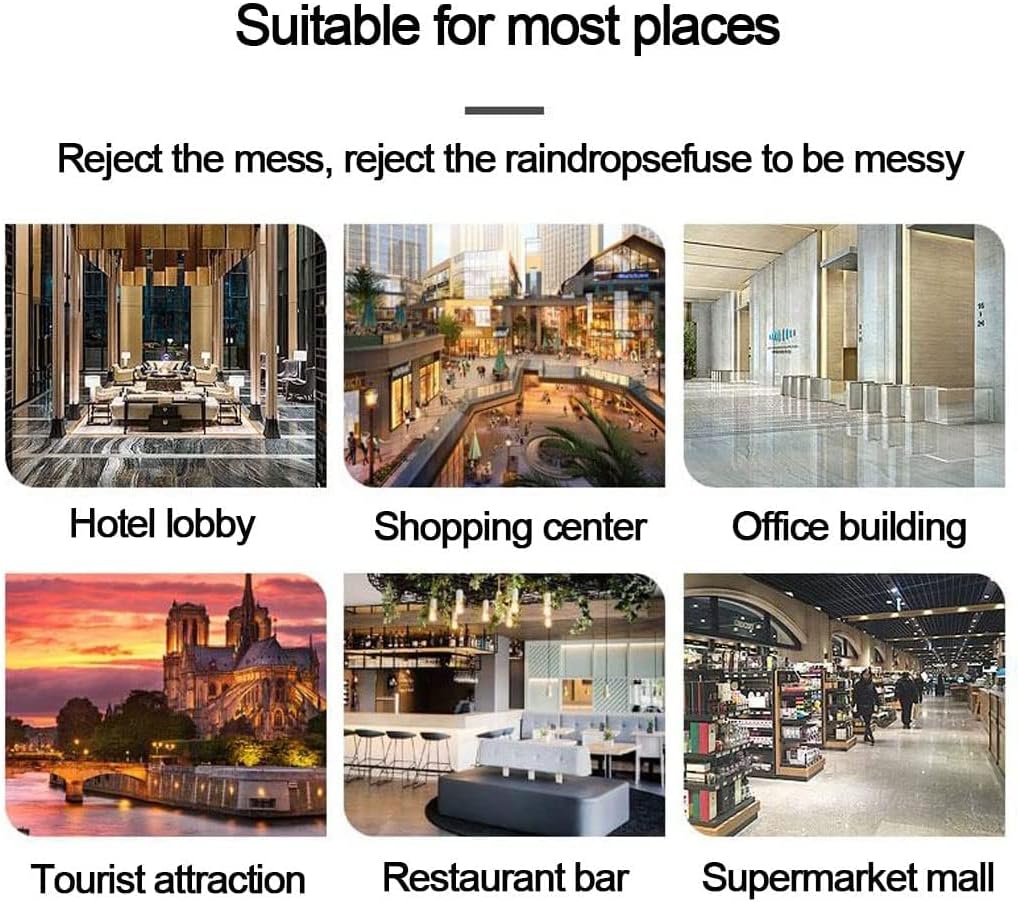 Modern Metal Umbrella Stand - Double Layer Holder Rack for Hotel Lobby & Hallway - Stylish Umbrella Bucket & Walking Stick Holder (White, 48x26x68cm)