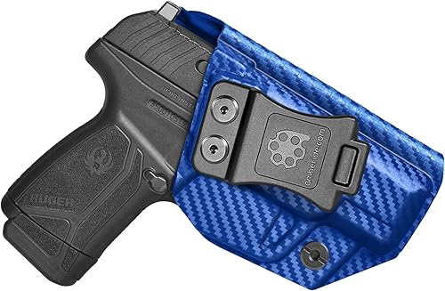 Miniatura 13 de Amberide Funda Ruger Max-9 IWB, Kydex-Boltaron en el interior de la cintura para pistolas Ruger Max-9 de 0.354 in, retención segura, diseño de Negro