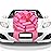 Mata1-USA - Huge Car Bow - Pink, 23 Inch - Big Gift Wrapping Bow for Large Gift Decoration - Giant Size for Indoor & Outdoor Use - 26 Loops & 4 Stickers