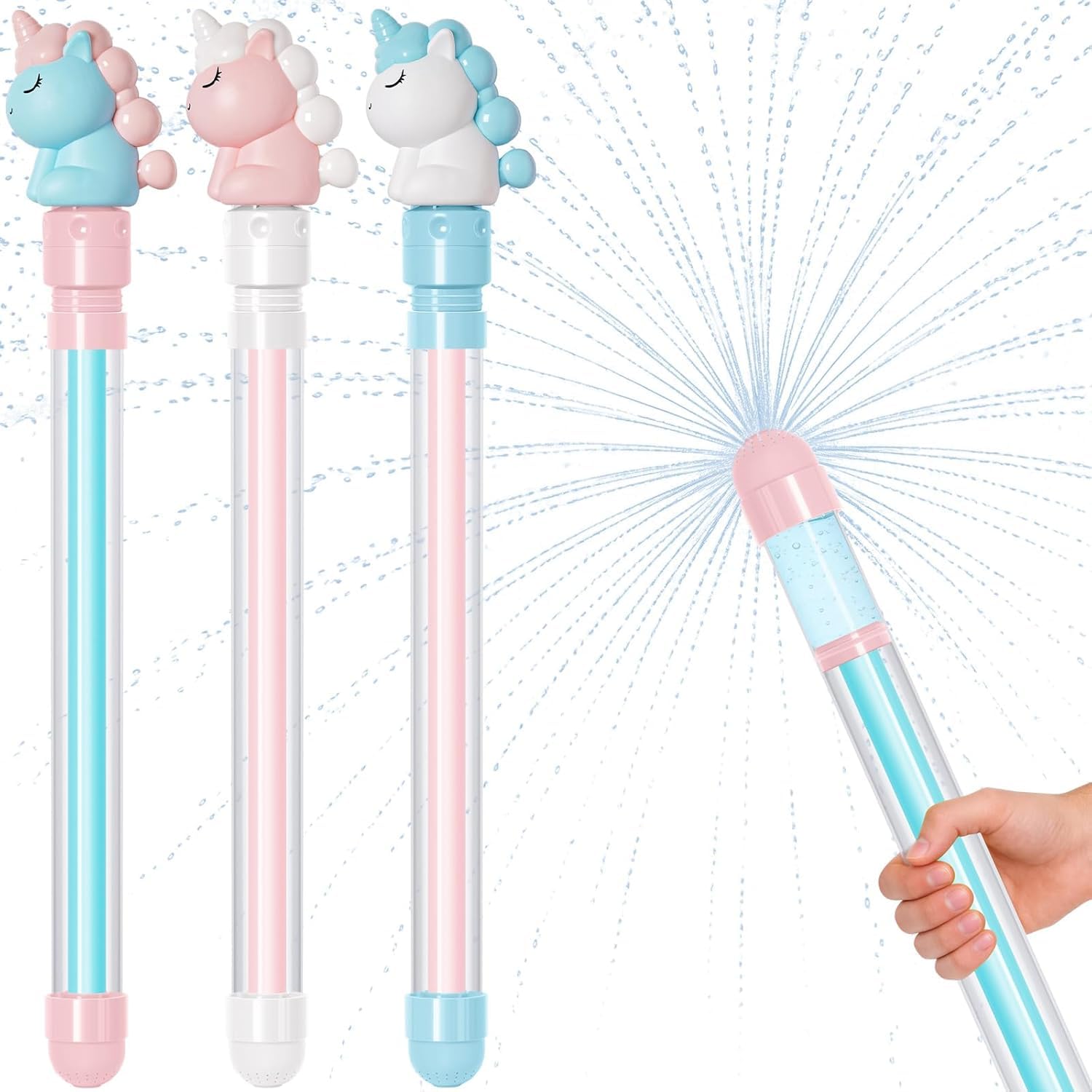 3 Pcs Firework Water Gun for Kids,MTDASB Squirt Gun Umbrella-Shaped Spray for Swimming Pool Beach Summer Outdoor Water Party Games