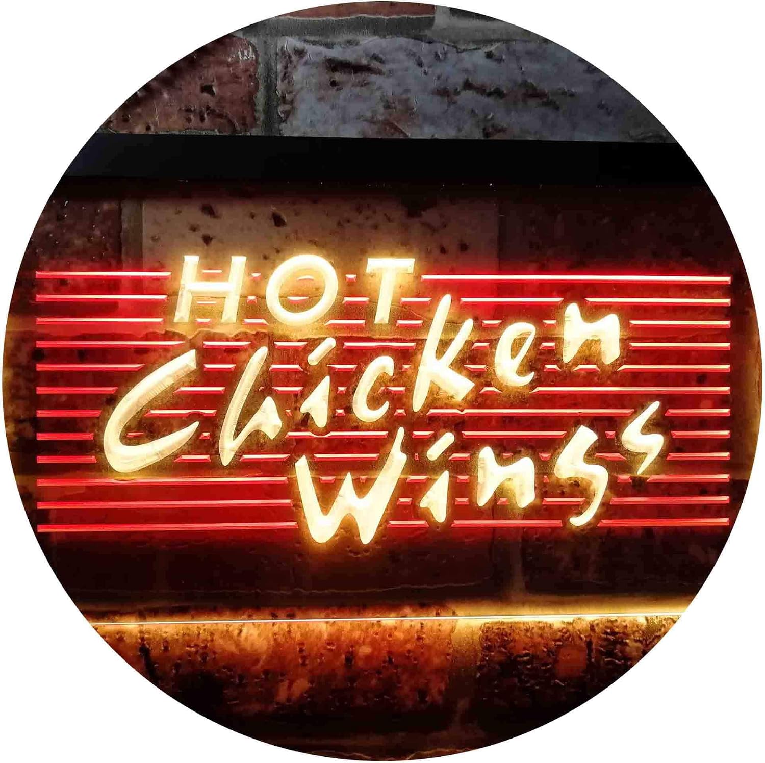 ADVPRO Hot Chicken Wings Dual Color LED Neon Sign Red & Yellow 16" x 12" st6s43-i0122-ry