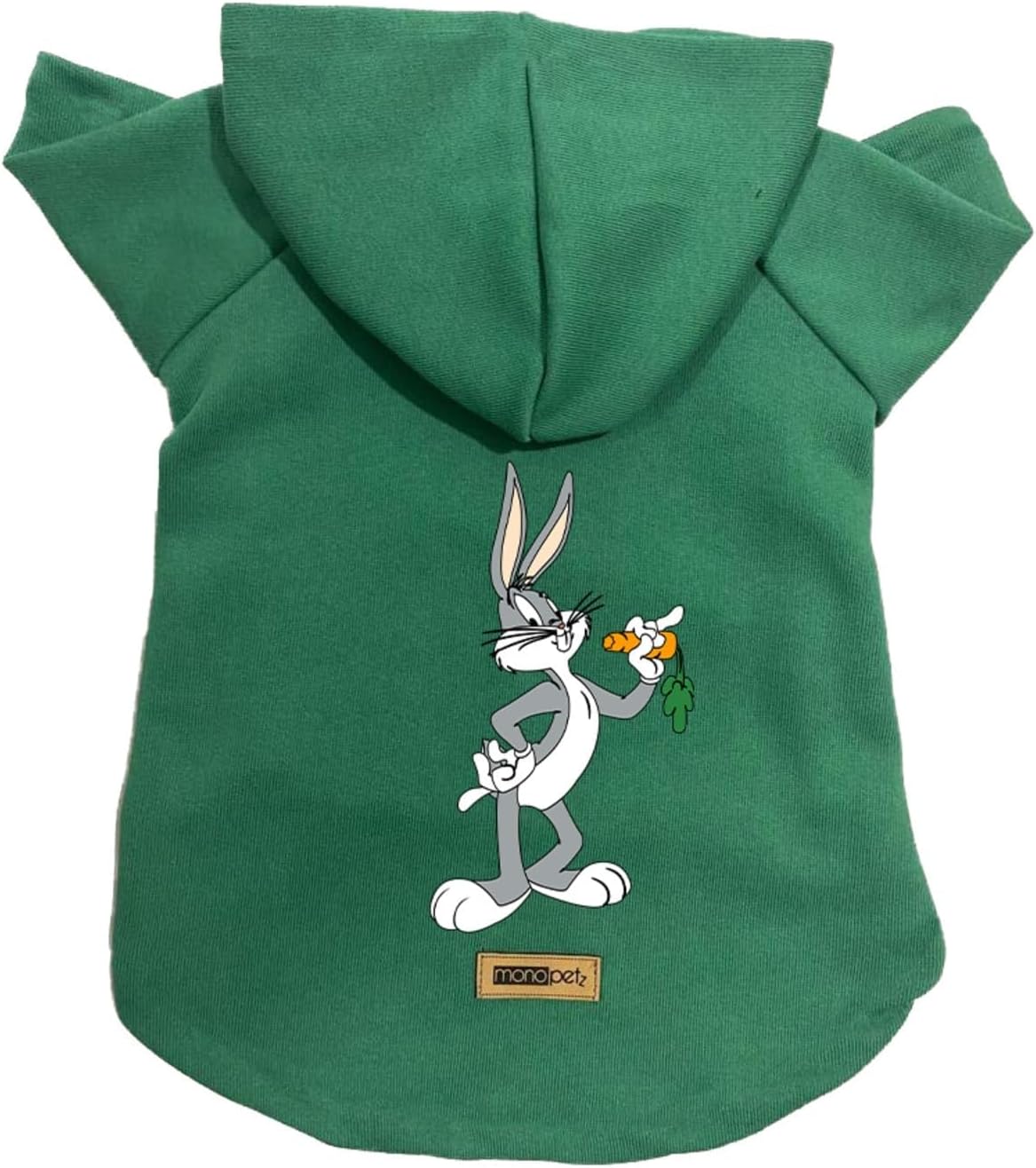 Kapişonlu Polar Sweatshirt Köpek ve Kedi Kıyafeti & Elbisesi Yeşil Yeni Bugs Bunny XL