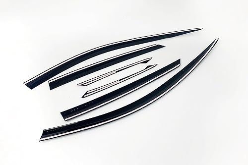 Miniatura 2 de AUTOCLOVER - Juego de 6 viseras laterales para Hyundai Elantra 2021 2022 2023  Deflector de protección fuera del canal de lluvia segura (ahumado)