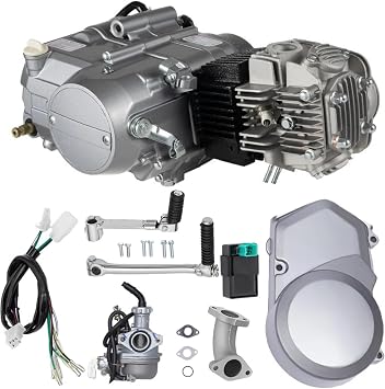 125cc Engine 4-Stroke Engine 125cc 4-Speed Dirt Bike Engine Kit with PZ16J Carburettor & CDI Ignition System Upgrade 4-Stroke Engine Engine for CRF50 CRF70 XR70 Z50 XR50 - EU Stock
