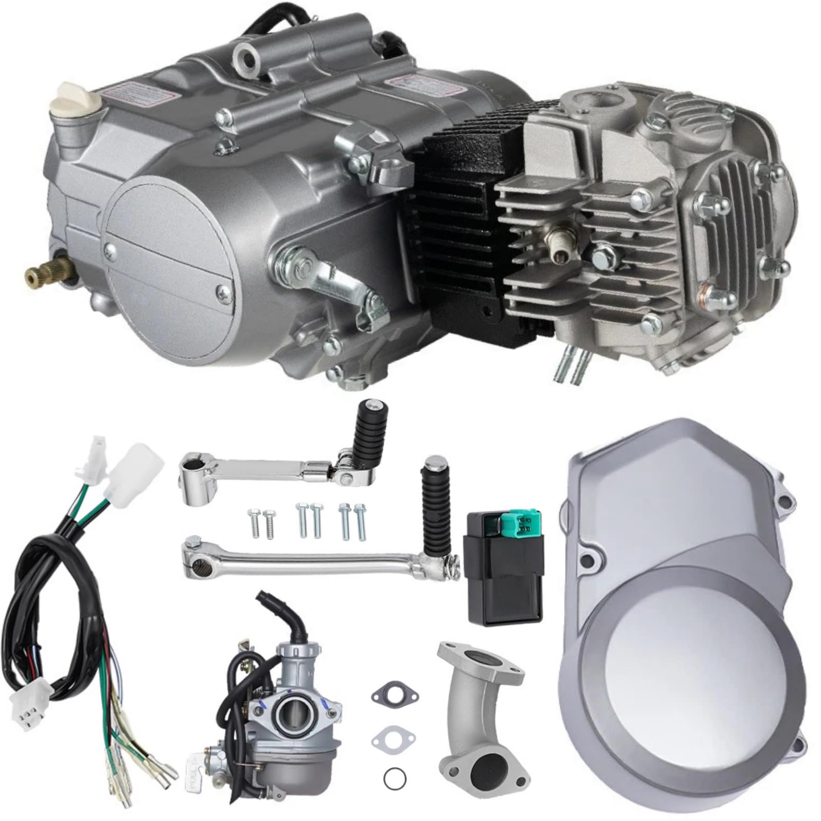 Motocicleta 125 ccm Kit de Motor de 4 tiempos enfriado por aire, monocilíndrico, embrague manual de cuatro tiempos para moto todoterreno CRF50 XR50 CRF70 XR70 Z50 (sistema de encendido CDI)