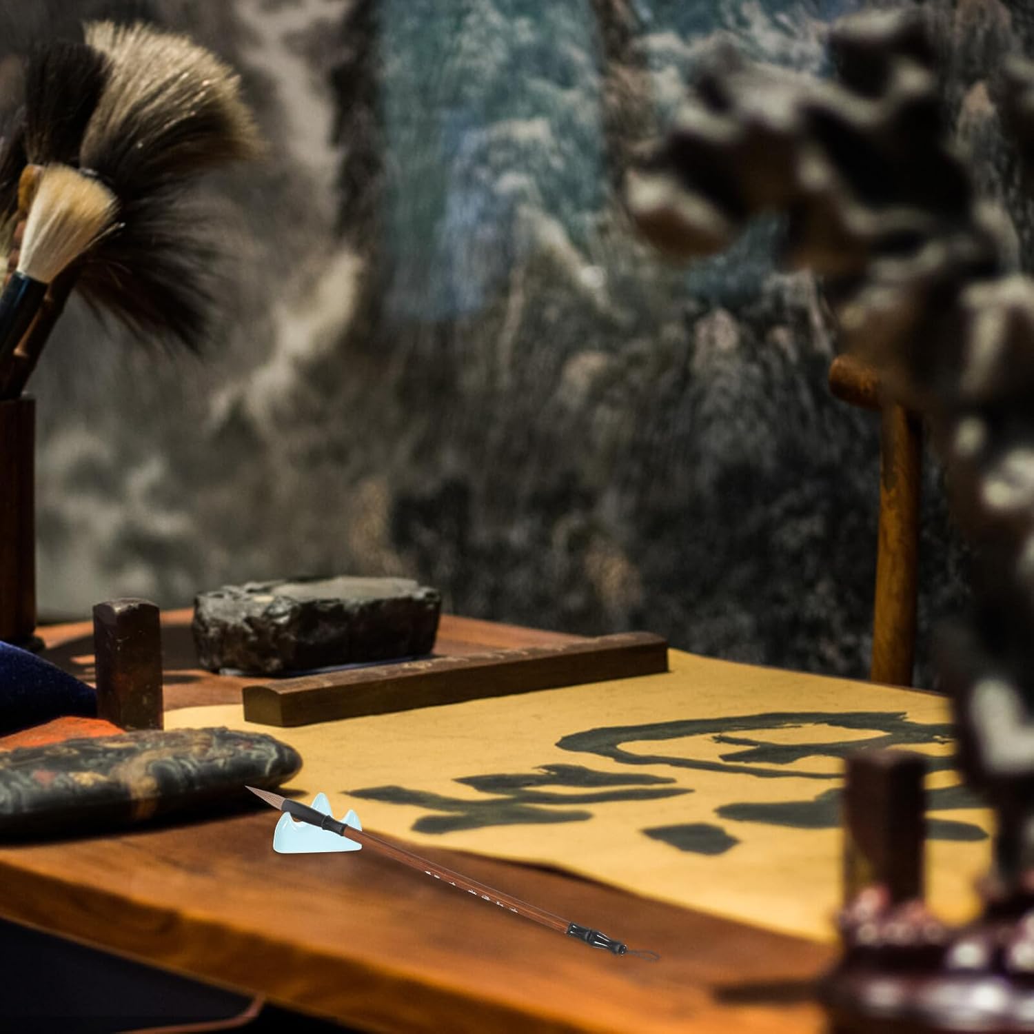 Gadpiparty 書道用軽量携帯書写 書き初め対応再利用可能習字マット 学生用筆ペン付属 家用多機能書道キット