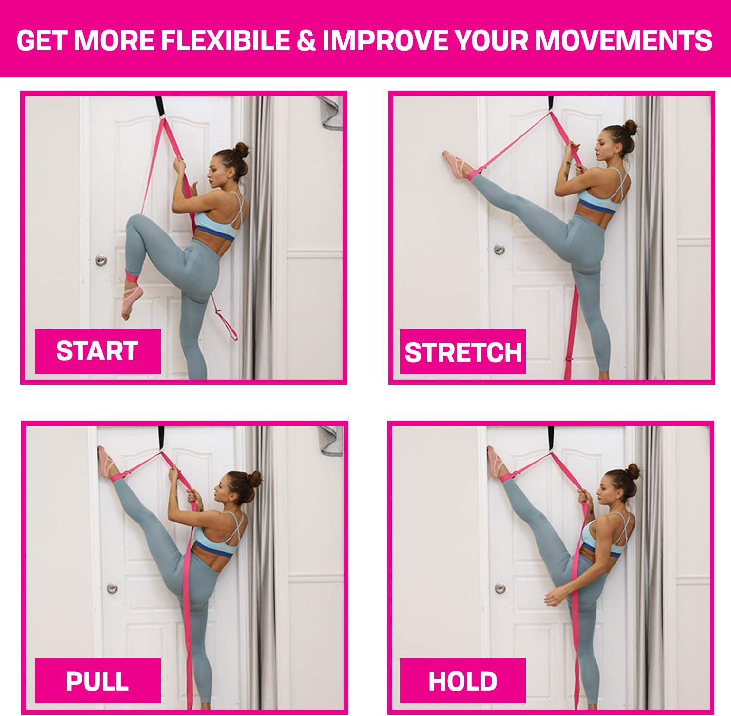 TTolbi Leg Stretcher: Stretching with Door Stretch Strap for Flexibility | Splits Trainer : Dance Equipment for Stretching in Ballet, Cheerleading, Gymnastics : Sports & Outdoors