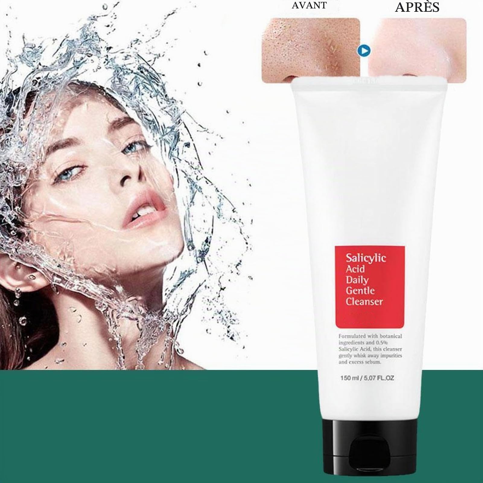 Acide salicylique nettoyant doux quotidien 150 ml (1 pièce)