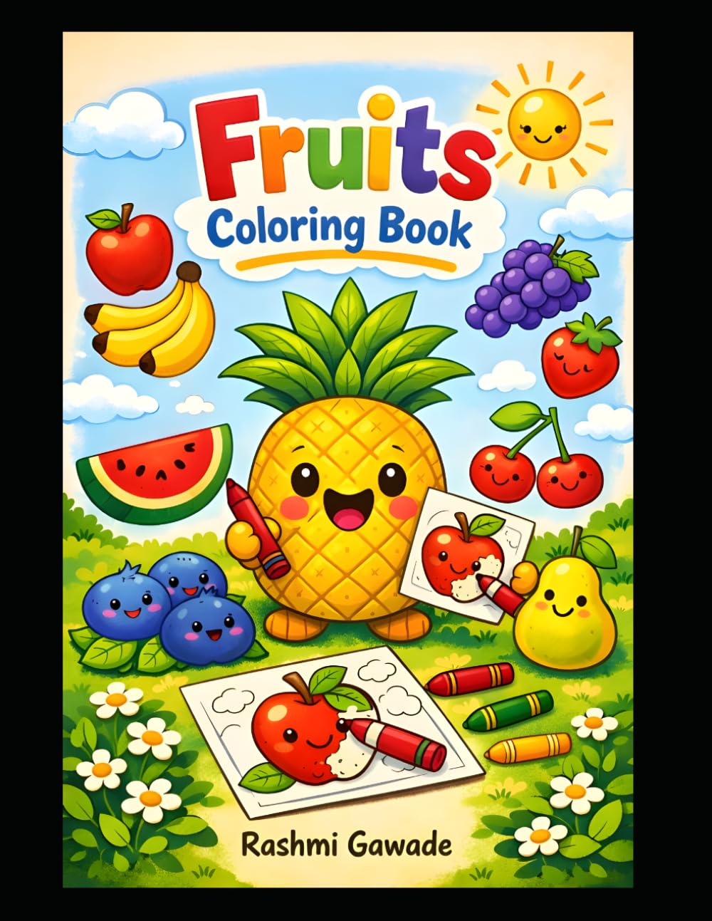 Fruits Coloring Book: Fun and Easy Fruit Illustrations for Kids Ages 3–6