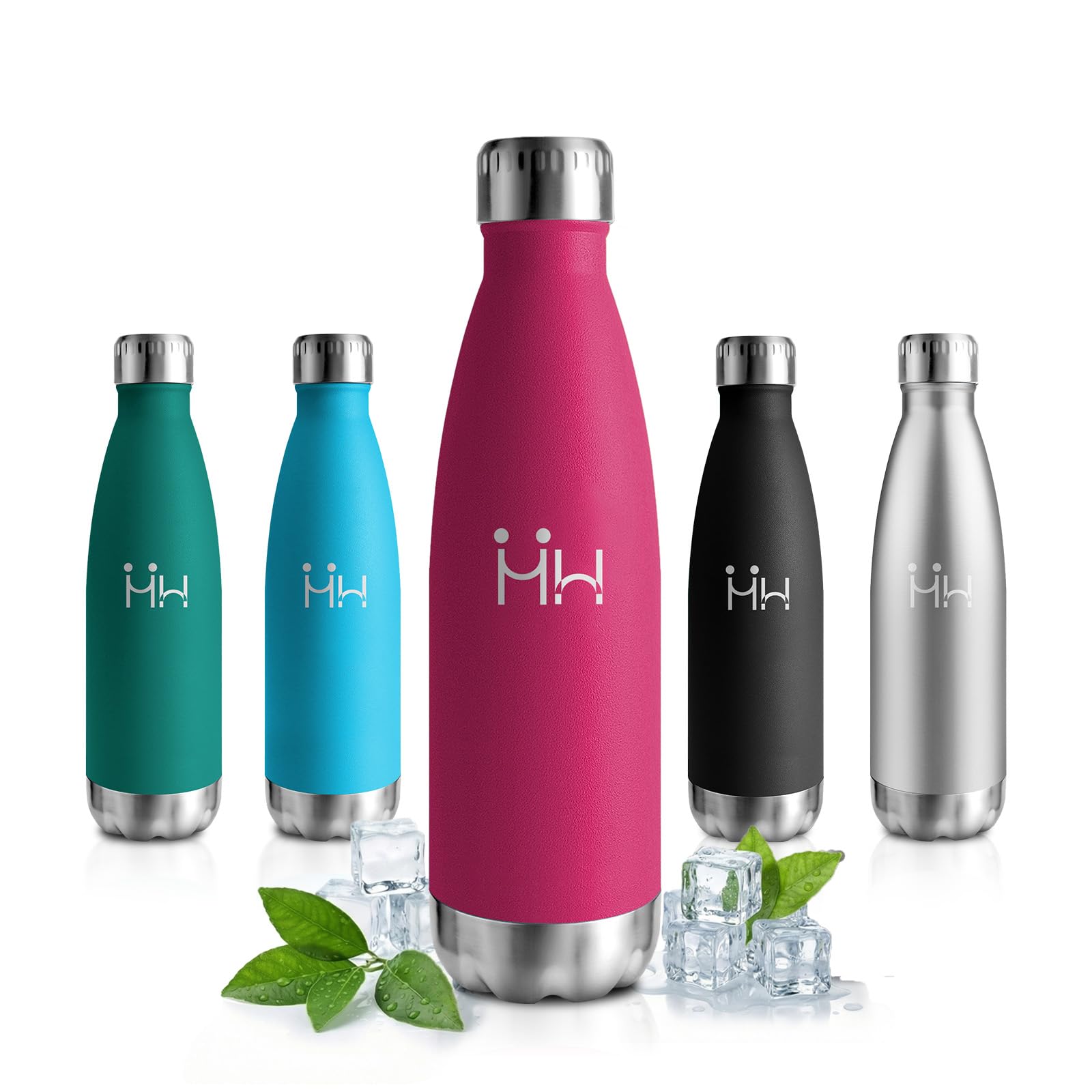 Borraccia Termica 500ml, Acciaio Inox Senza BPA, Doppia Parete a Prova di Perdite, Riutilizzabile Ideale per Bambini, Adulti, Scuola, Ufficio, Sport, Escursioni - 2