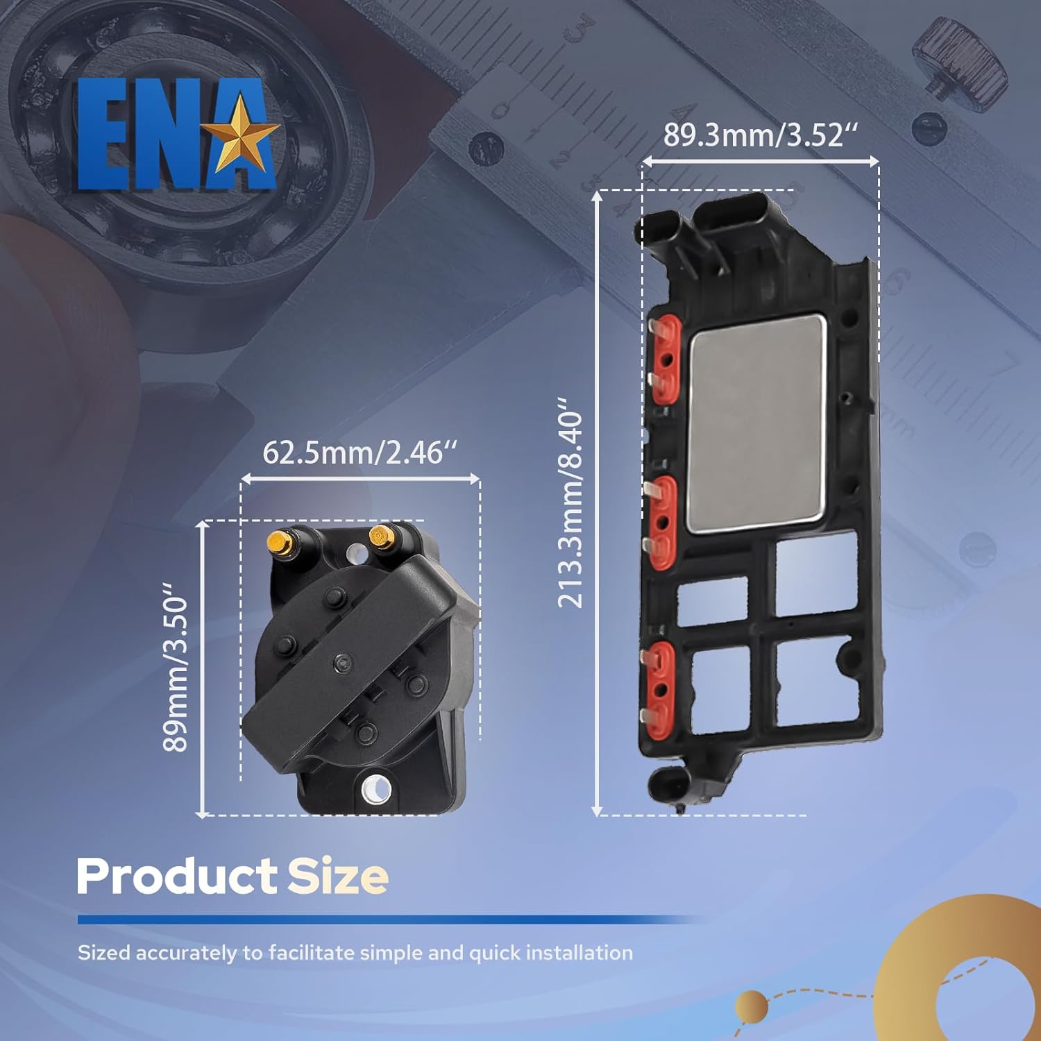 ENA 3 Ignition Coil Pack and 1 Ignition Control Module Compatible with Chevy Pontiac Buick Oldsmobile Impala Malibu Grand Prix Century Regal Alero 98 99 2.8L 3.1L 3.4L V6 Replacement for DR39 LX346