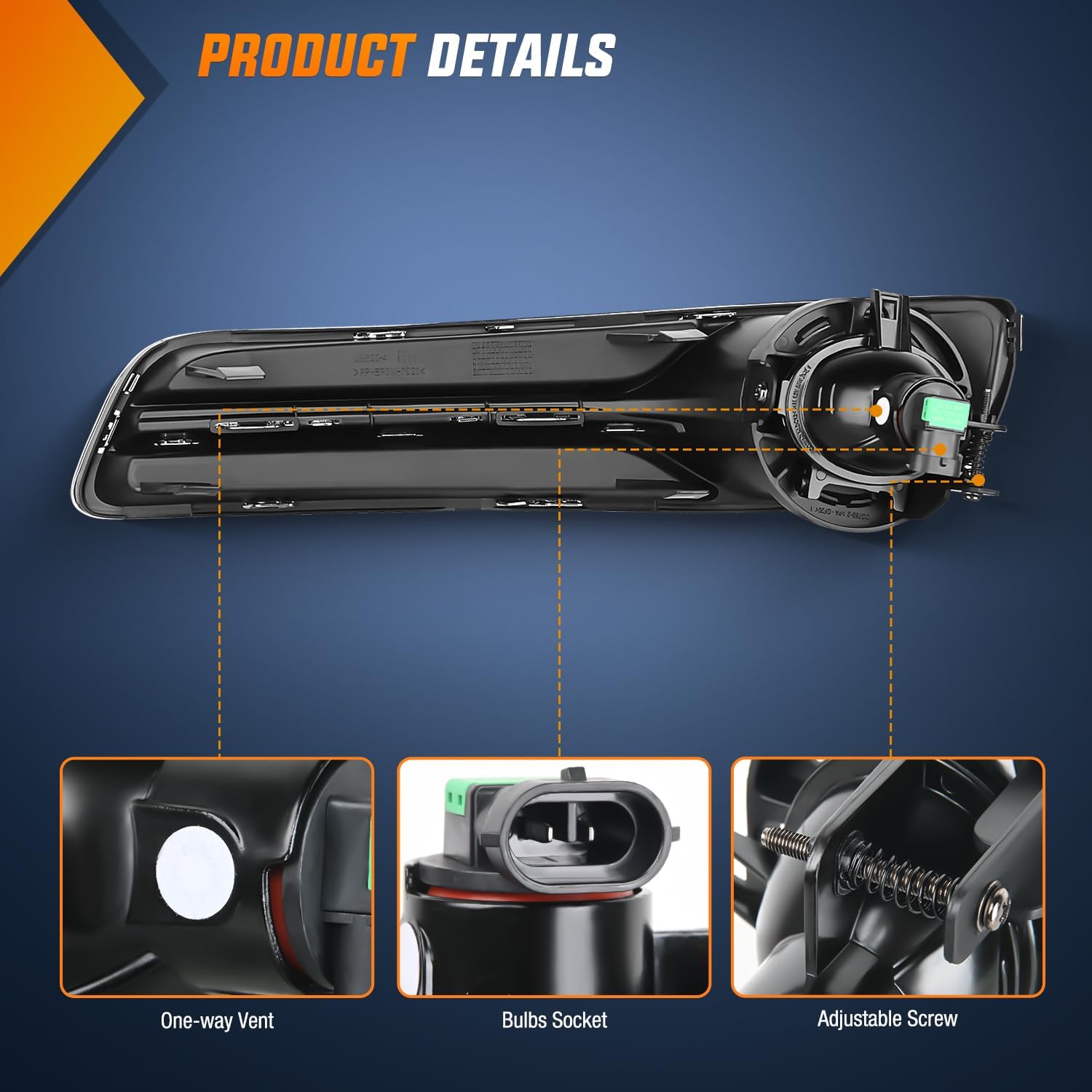 Nilight Fog Light Assembly Compatible with 2011 2012 2013 2014 Chrysler 300 Bumper Driving Lamps with Projector Lens and H11 12V 55W Halogen Bulbs Driver Side and Passenger Side