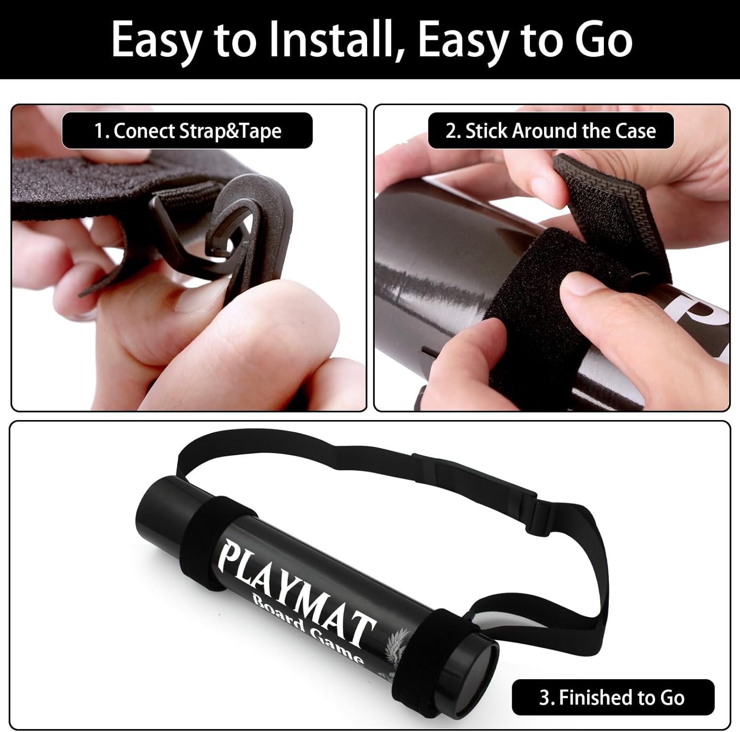 MTG Playmat - Portable Tube, 24"x14" TCG Playmat with Battle Zone, Magic Commander Deck Gaming Mat for Beginner (Death Knight)