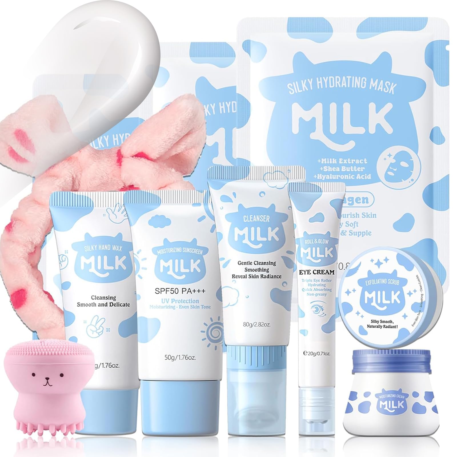 11PCS Milk Skin Care Sets & Kits - Milk Skincare - Teenage Girls