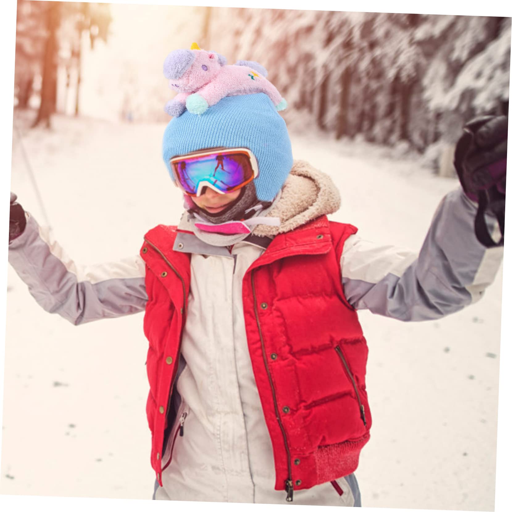 VANZACK 2pièces Housse De Casque De Ski Lavable Couverture Élastique pour Casque De Neige Décoration Amusante Et Pratique pour Sports Hiver