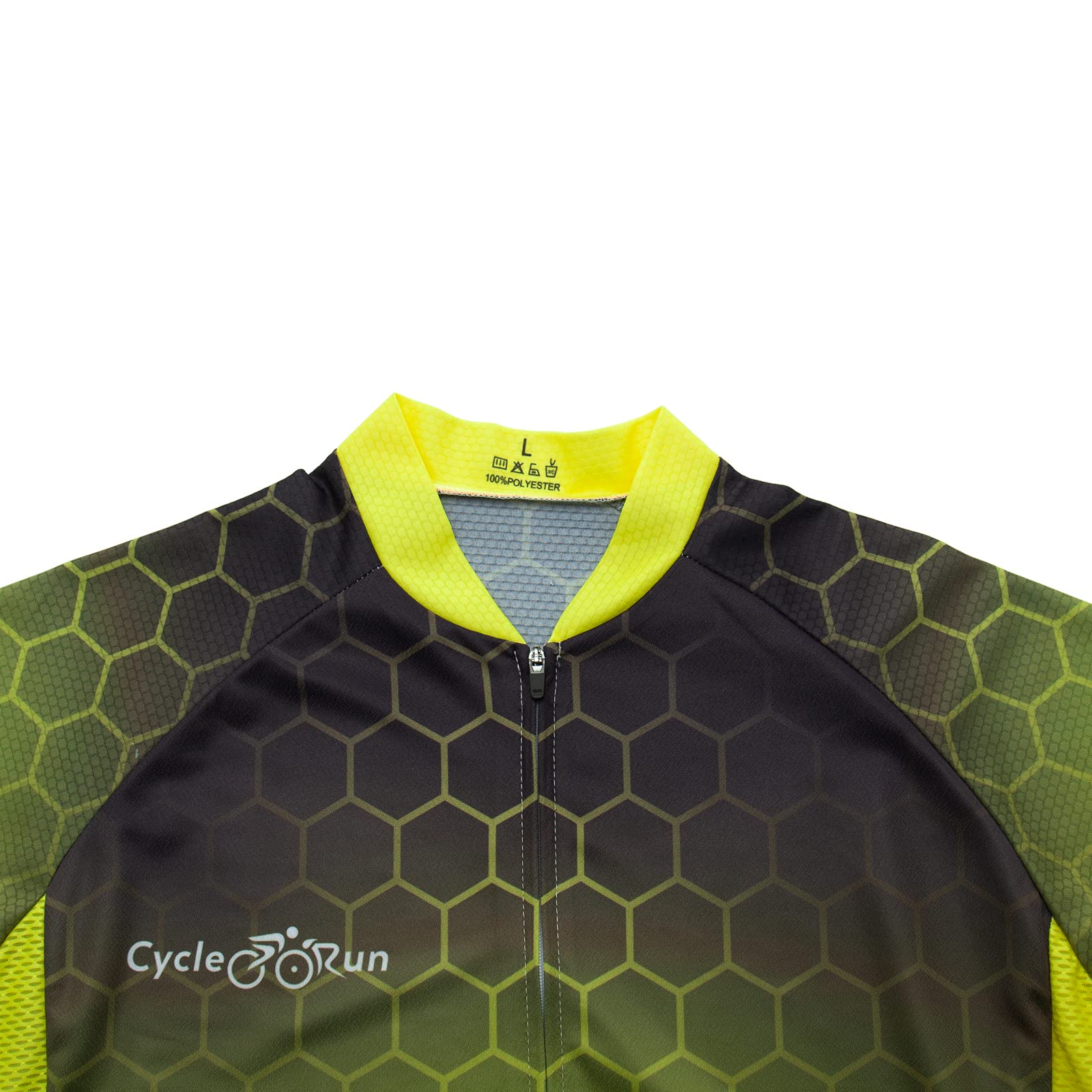 Cycle-Run Men's Standard Short Sleeve with 3 Rear Pockets, Green, 3X-Large