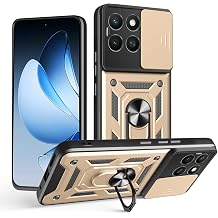 Compatible with Honor X8c Case Cover,with Slide Camera Lens Cover Compatible with Honor X8c ABR-LX1 ABR-LX2 ABR-LX3 Case Gold