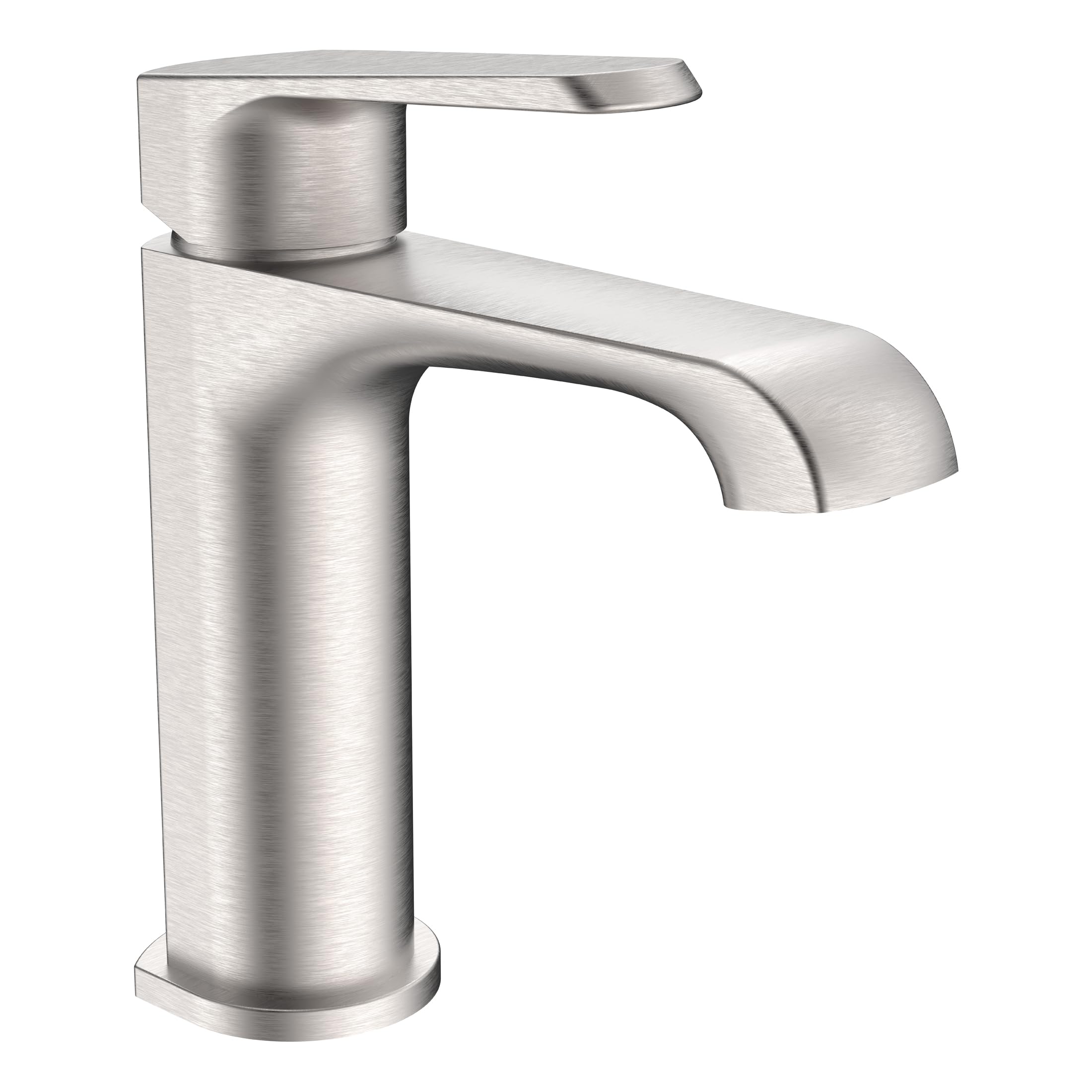 The Home Store Nickel Lunaris Brushed Mono Basin Mixer Tap Deck Mounted Modern