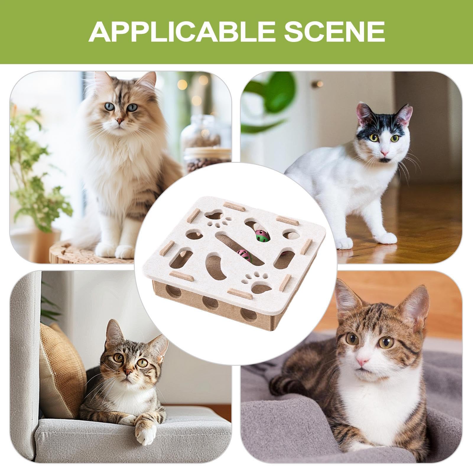 Juguete Interactivo Para Gatos Con Laberinto Y Campana - Rascador Con Pelota Extraíble | Ejercicio Y Diversión