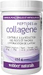 Poudre de peptides de collagène Webber Naturals | Aide à réduire les rides, soutient la peau, les cheveux, les articulations et les ongles | 10 g de collagène + 9 g de protéines par portion | Nourri à l'herbe | Sans saveur, 252 g