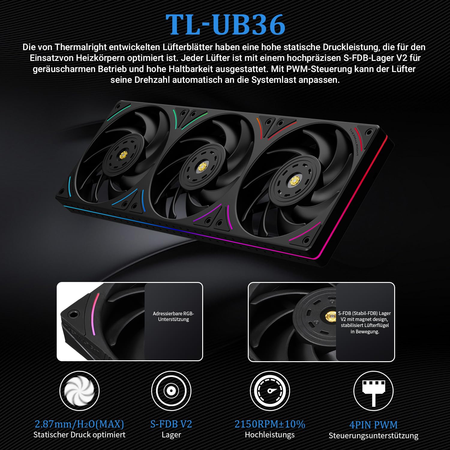 Thermalright Trofeo Vision 360 ARGB - Raffreddatore a liquido per CPU AM4/AM5, Intel LGA1851/1700,6,86" Full Color Display LCD con risoluzione 1280 x 480