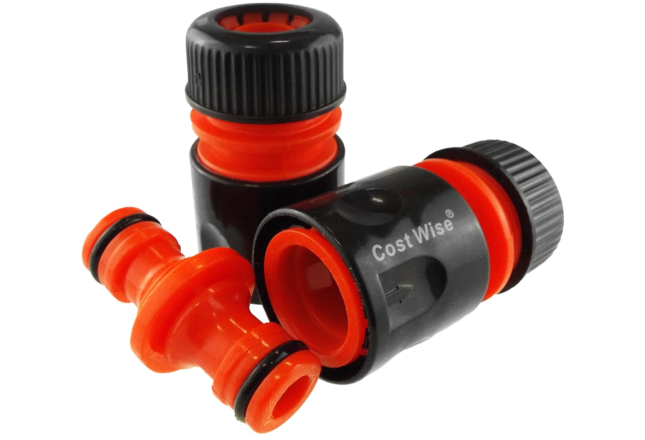 Garden Hose Connector Set,comprising of Two Female and one Male .by Cost Wise®,The Irrigation Specialists