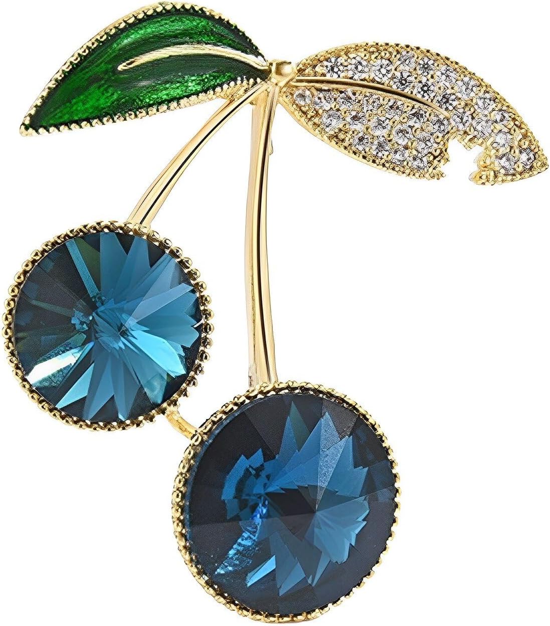 Fruit Brooch Austrian Crystal Rhinestone Brooch 18K Gold Plated Birthstone Lapel Pin Jewelry Birthday Gifts for Women Men