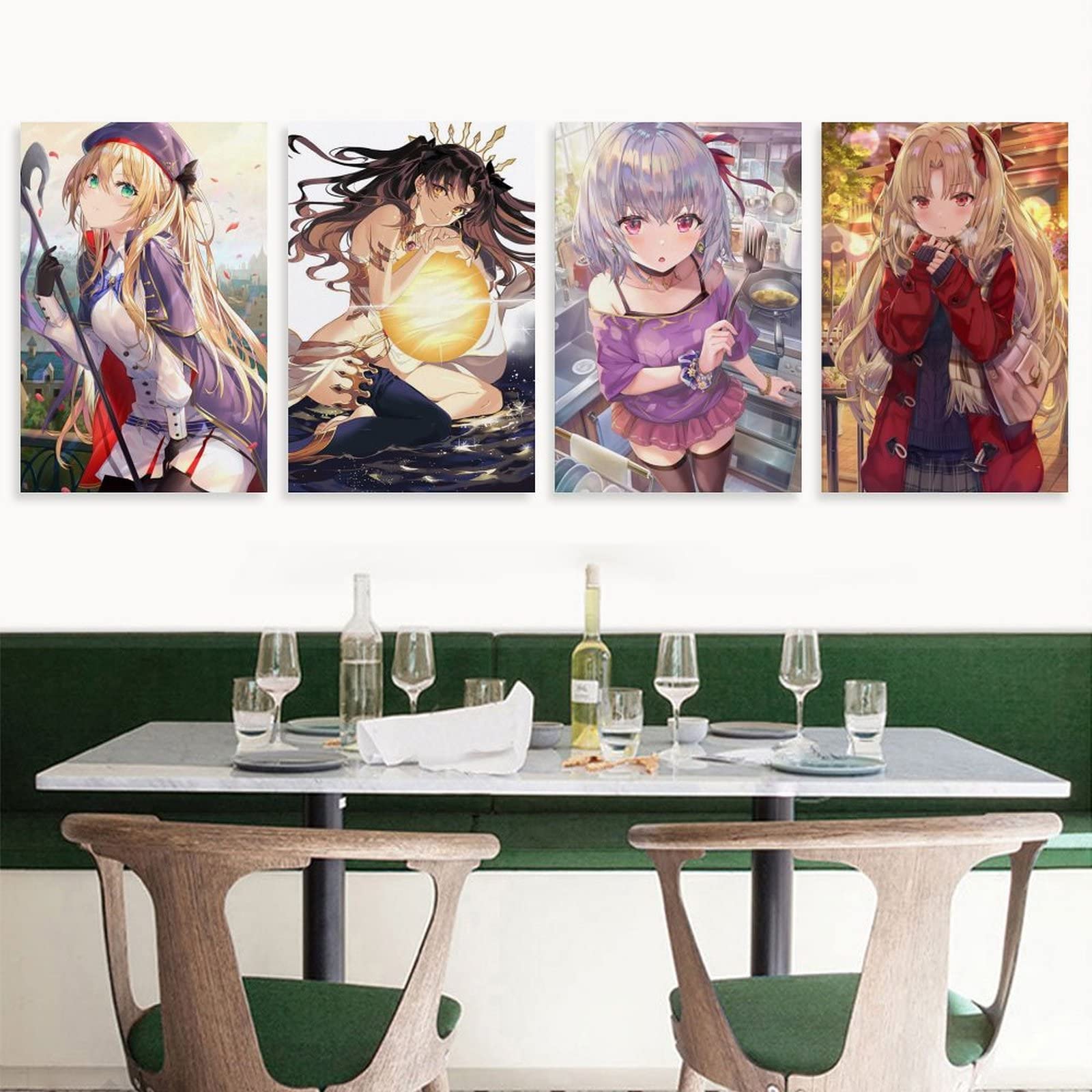 Amazon.co.jp: アニメ風 ポスター 4つセット 可愛い