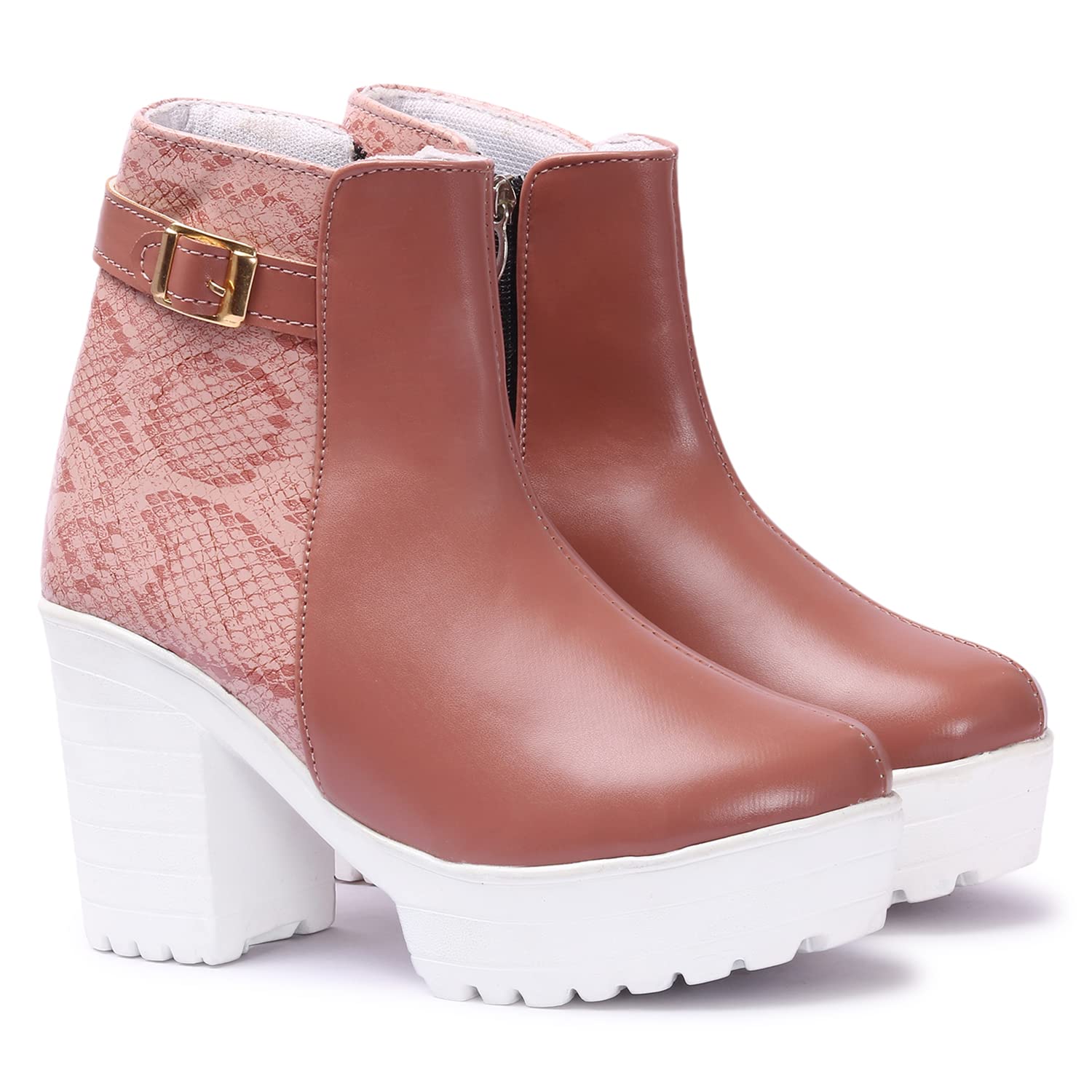 FASHIMO Womens Animal Print Paneled Boots. Naina-Peach-36 (B09V84R81W) Amazon Price History, Amazon Price Tracker