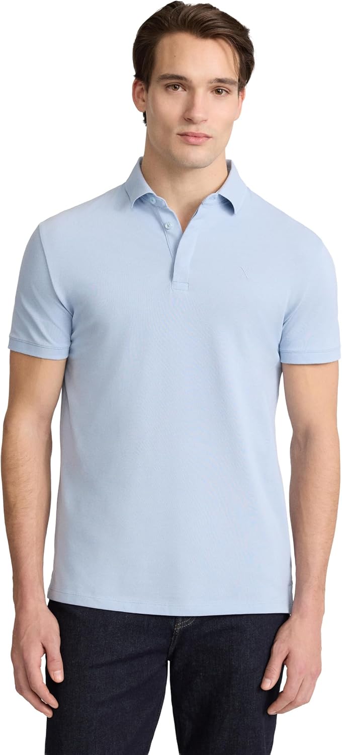EXPRESS Men’s Pima Cotton Pique Polo – Short Sleeve Classic Fit, Soft Breathable