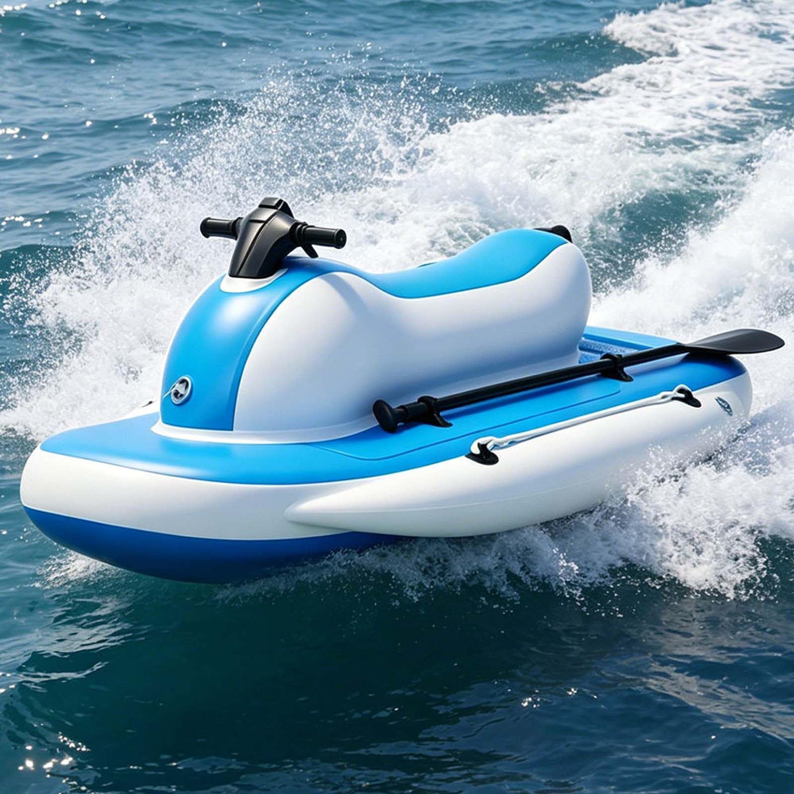 QFGain Foldable Electric Inflatable Kayak – Removable 500W Underwater Motor, 40M Depth & 130-Min Runtime Boat+700W16APro