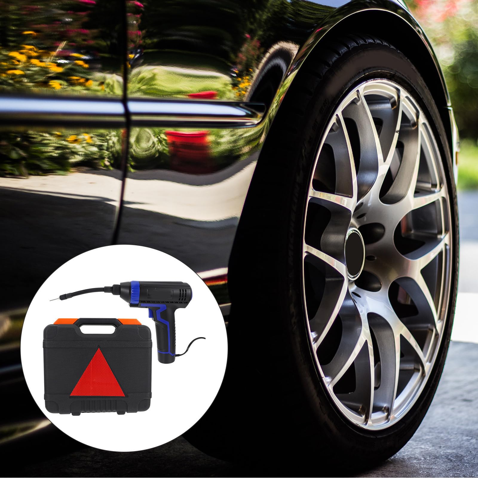 MAGICLULU Inflador Portátil Compresor de Aire de 12.6v para Neumáticos de Coche Fácil de Usar y Rápido, Material Metálico y Plástico, Adecuado para Auto Diseño Clásico y Caja