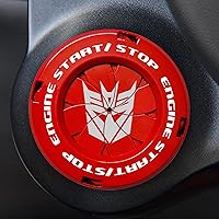 Vista 34 de Tybasthe Cubierta de Botón de Arranque Giratorio por Presión, Accesorios de Coche Autobots Cubierta de Botón de Arranque y Parada del Motor