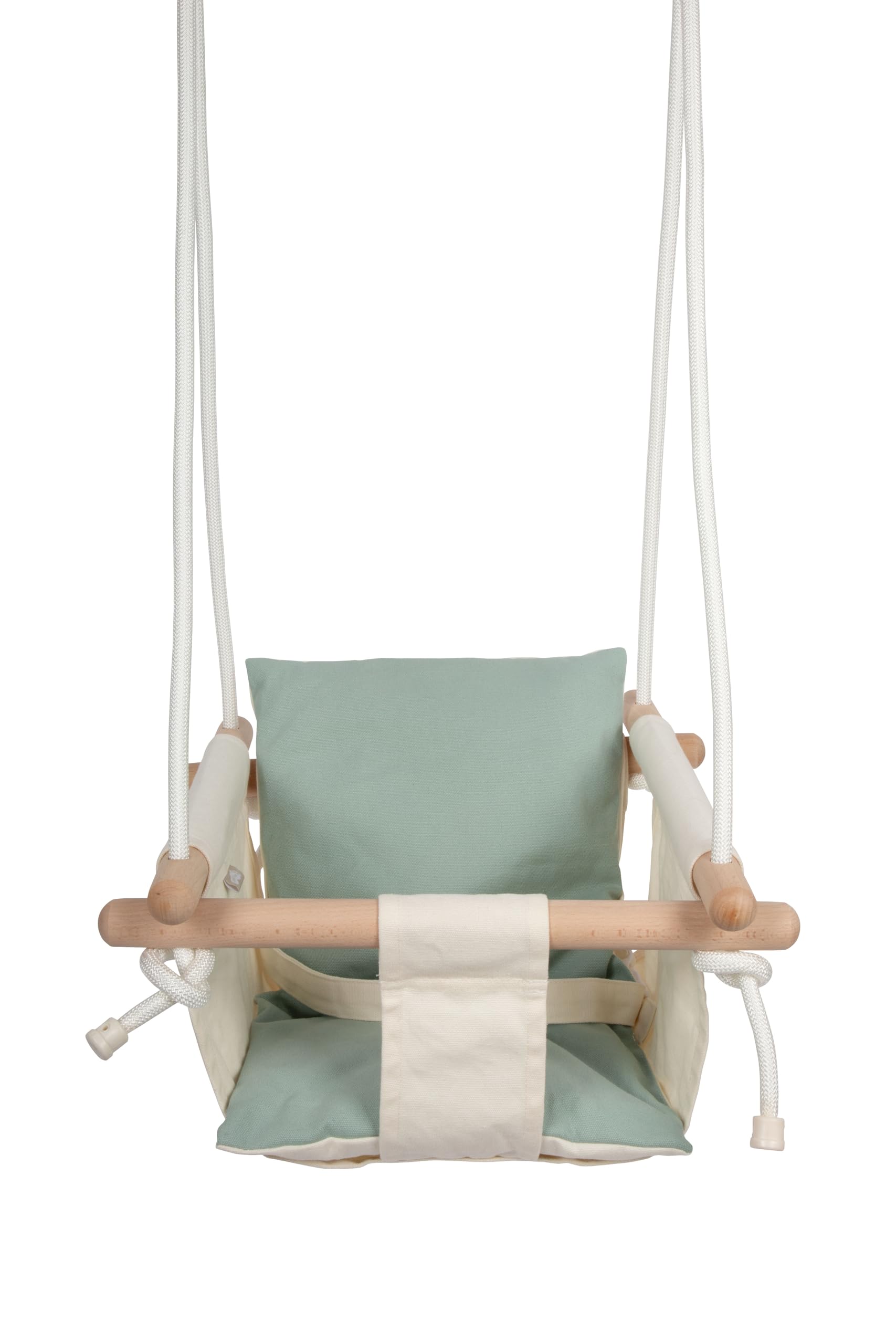 small foot Altalena per bebè beige, con cuscino reversibile rimovibile e cintura regolabile in lunghezza, per bambini piccoli dai 12 mesi, 12800