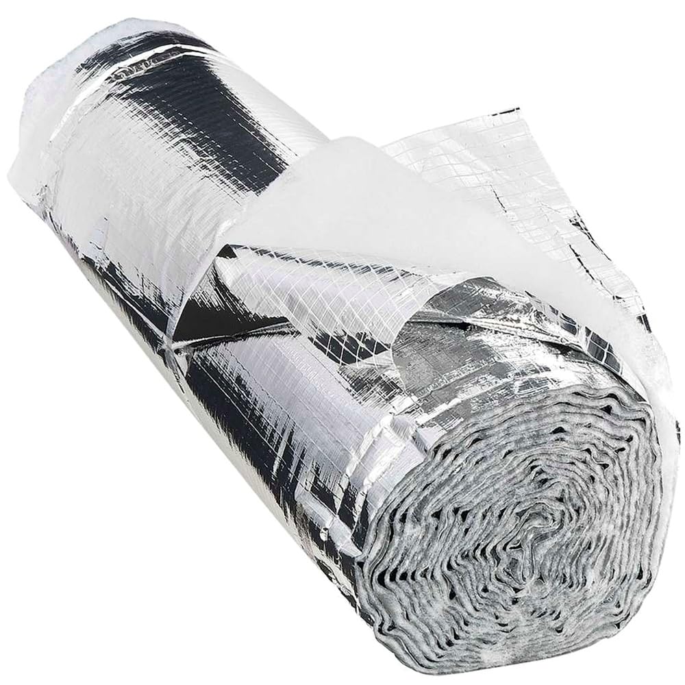 WERKA PRO Isolation 3 Couches Porte de Garage - Isolation Thermique et Acoustique - Ø 7,​60 x 0,​75 m - Épaisseur +/- 5 mm - Kit Complet avec Rouleau Adhésif