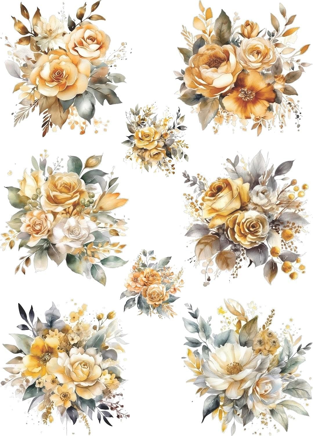 Christmas Bouquet Rice Paper, 11.5 x 16 inch (1pc) - Mulberry Paper for Decoupage Scrapbooking Cards Crafts by Craft Kreatively